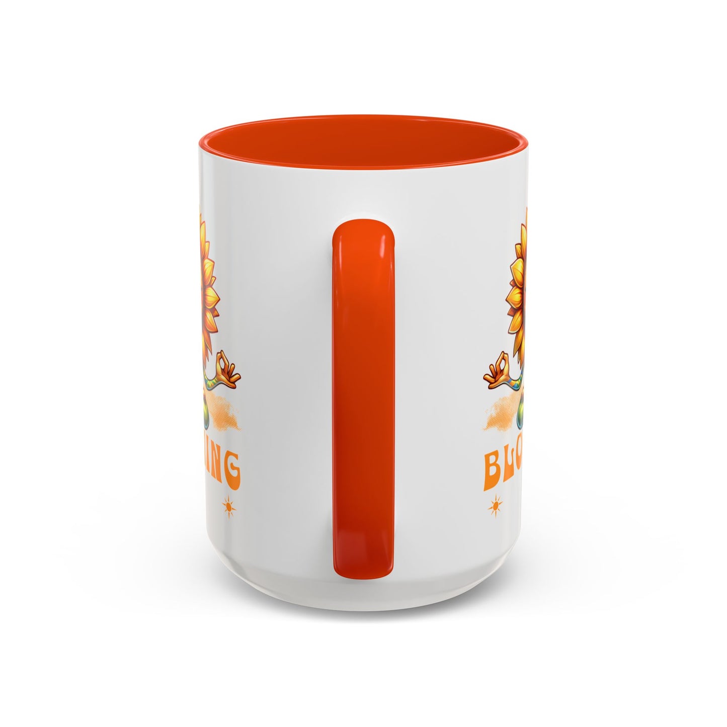 Blooming Sunflower Mug | Yoga Meditating Sunflower Ceramic Mug