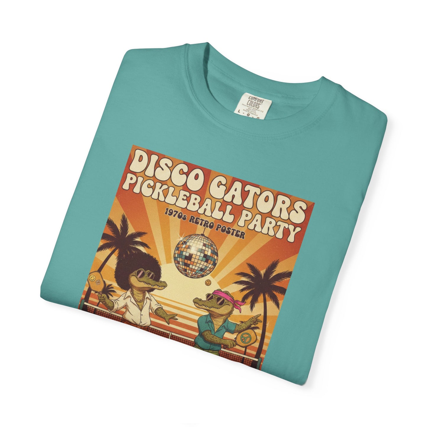 Disco Gators Pickleball Party T-shirt | Retro Beach Players, Let's Get Picklin'