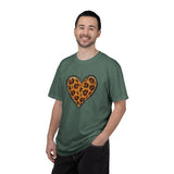 Leopard Print Heart T-shirt | Animal Print Heart Tee