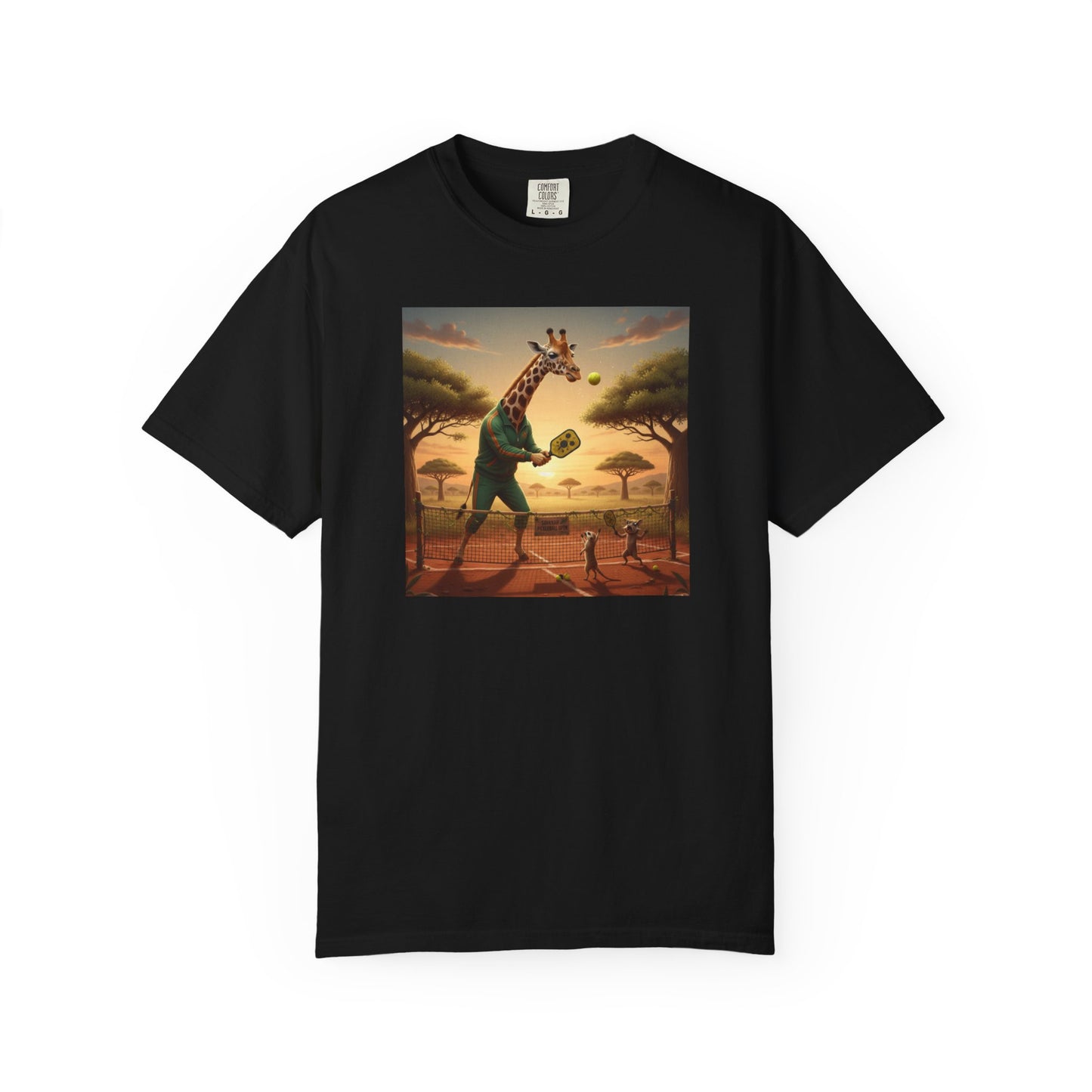 Long-Neck Larry  Pickleballer Unisex Garment-Dyed T-shirt