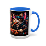 Cyberpunk Sushi Cat Mug | 11oz 15oz Ceramic Coffee Cup