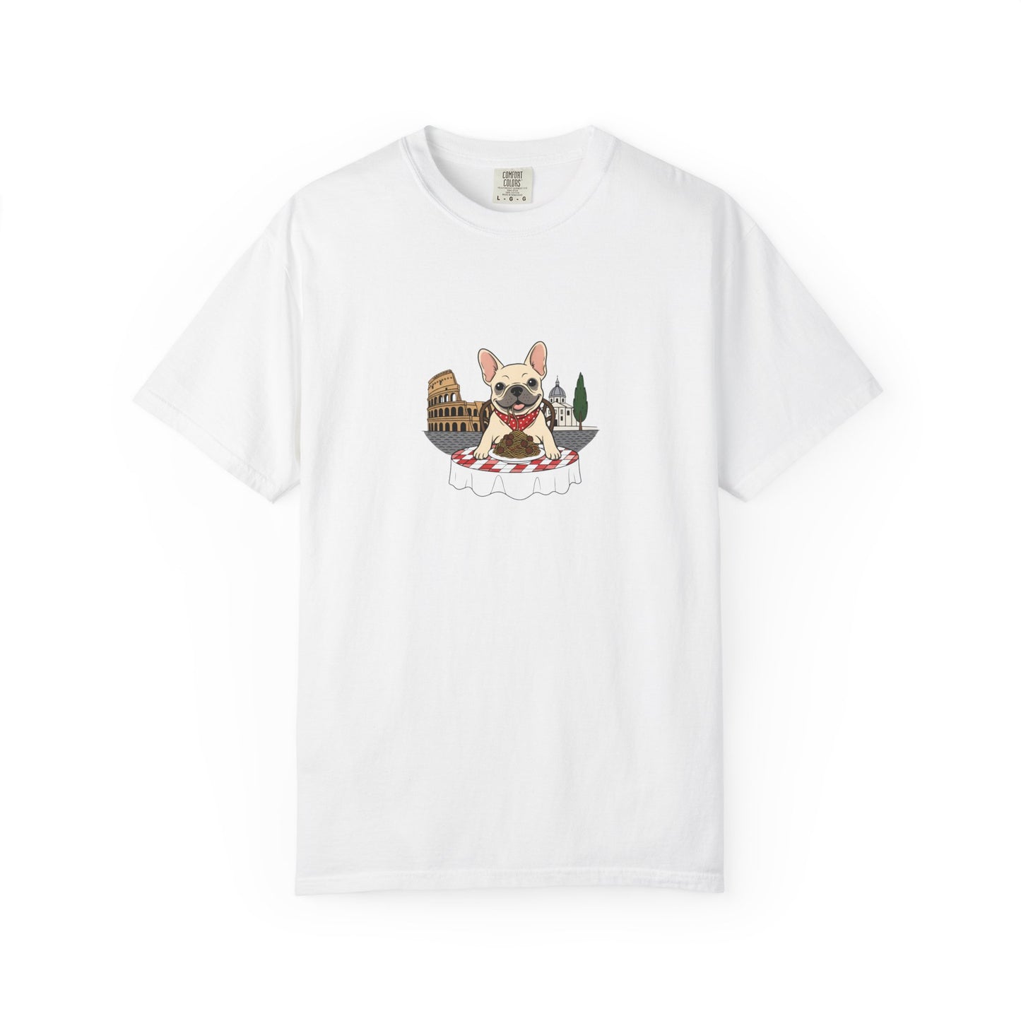 French Bulldog Chef T-shirt | Cute Dog Cooking Illustration, Bistro Theme