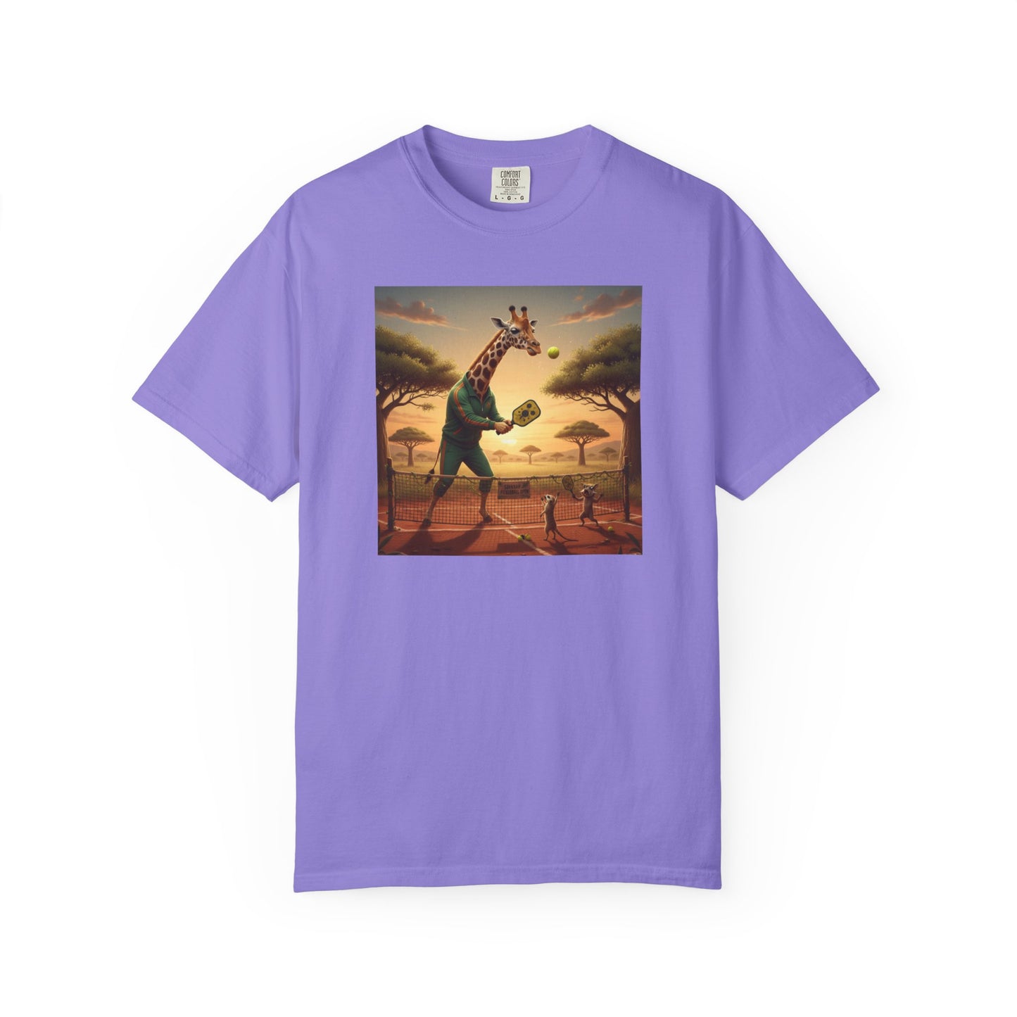 Long-Neck Larry  Pickleballer Unisex Garment-Dyed T-shirt