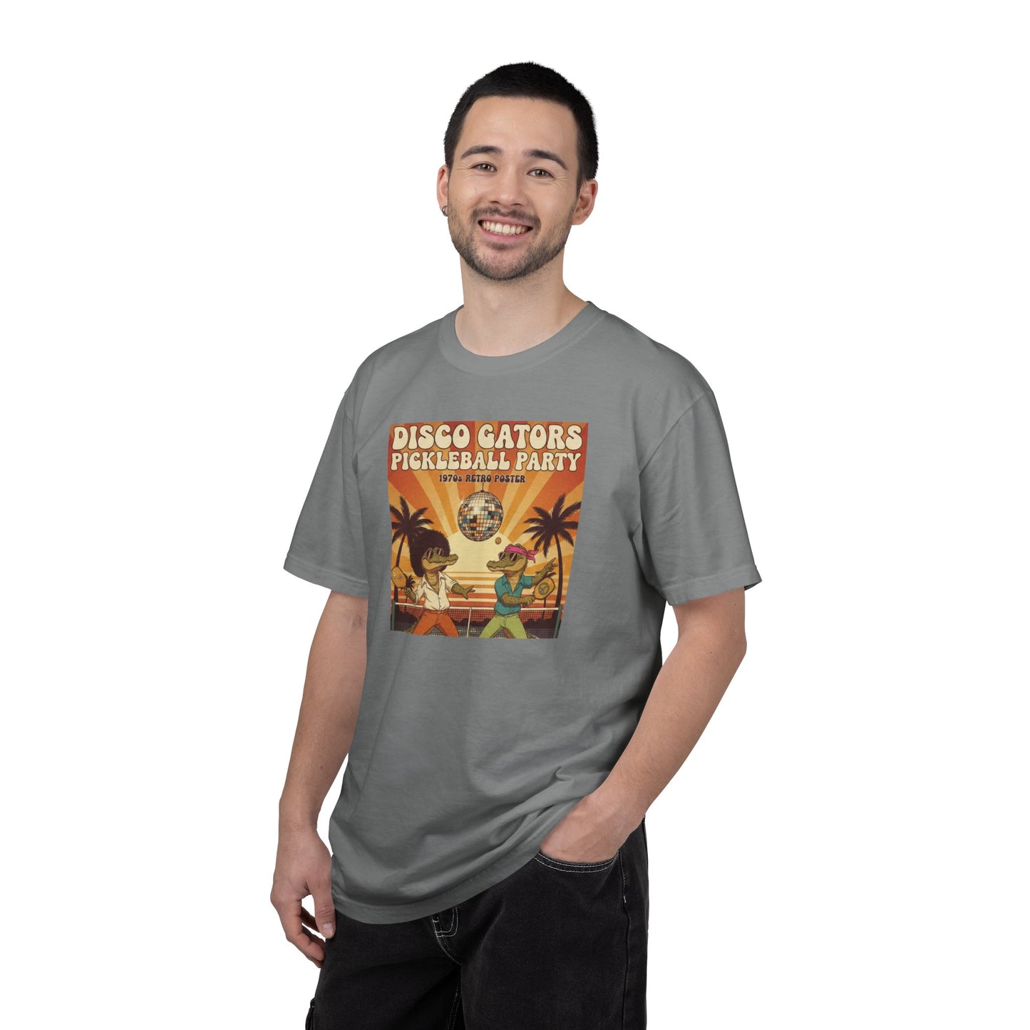 Disco Gators Pickleball Party T-shirt | Retro Beach Players, Let's Get Picklin'