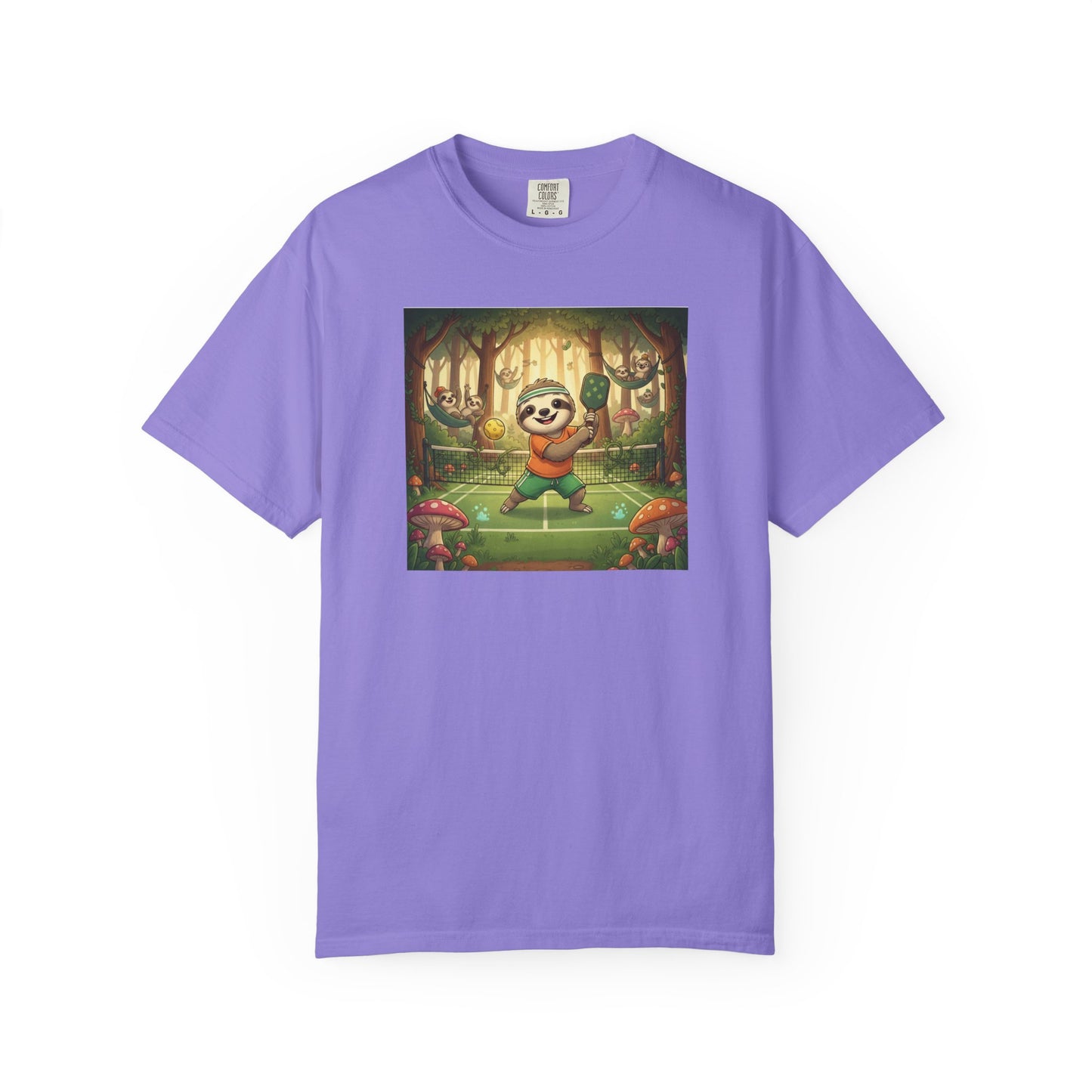 Sloth Pickleball Illustration T-shirt | Whimsical Forestcore Slow Living
