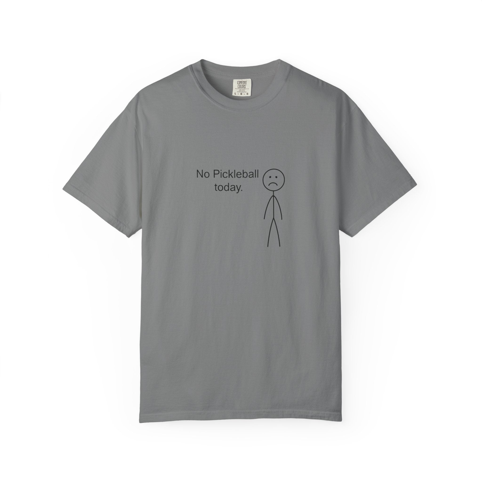 No Pickleball Today T-shirt | Stick Figure Funny Pickleball Shirt