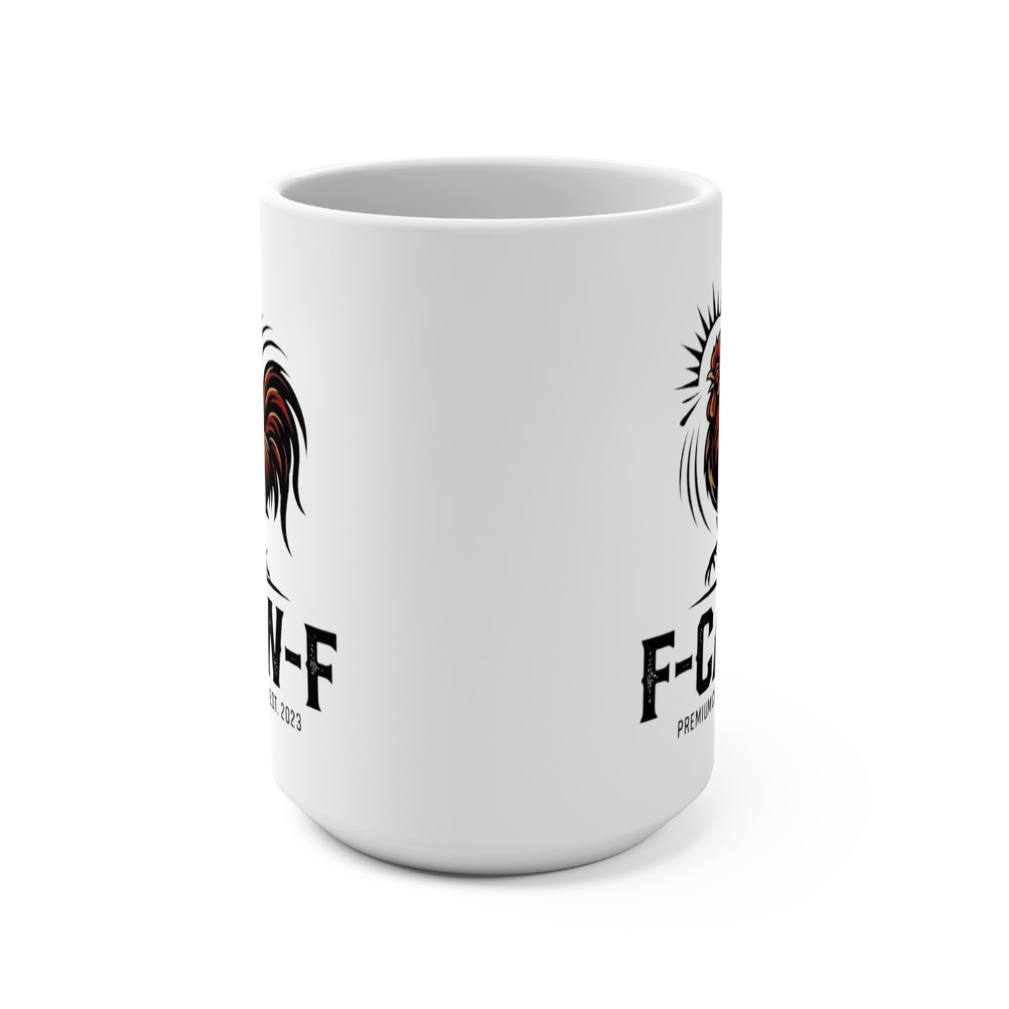 Rooster F-CAW-F Logo Mug | 15oz Ceramic Coffee Mug