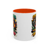 Straight Outta Meow The Kitty 90s Hip Hop Mug | Color Accent
