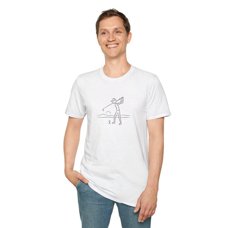 Timmy "The Wind-Stopper" McPar Stickman Golf Tee | T-Shirt