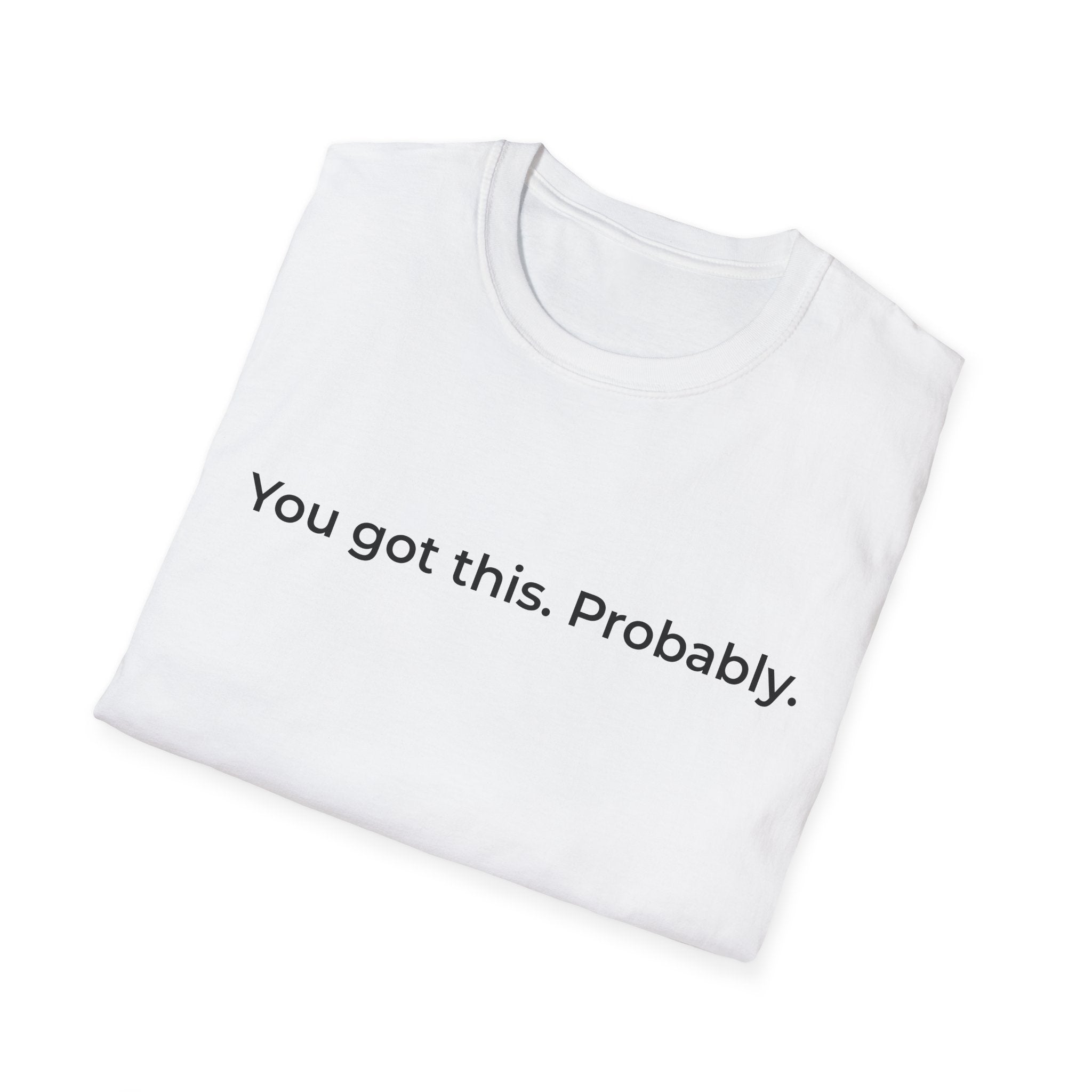 You Got This Probably T-Shirt | Minimal Text Tee, Sarcastic Motivational Shirt