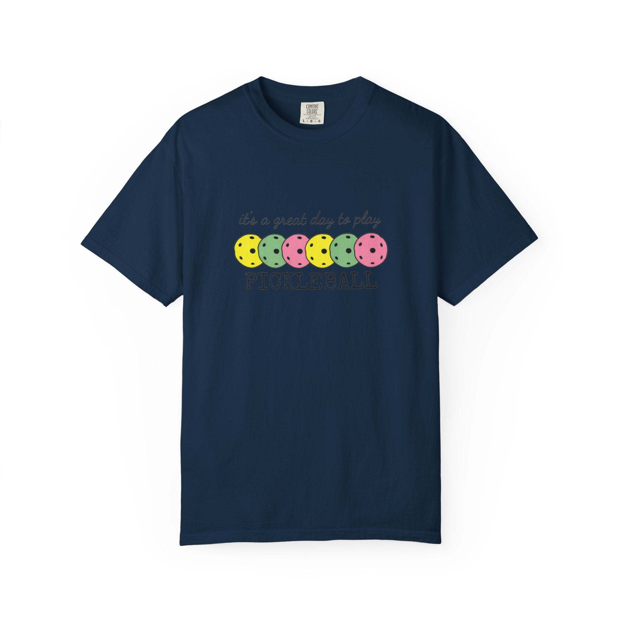 It's a Great Day to Play Pickleball T-Shirt | Colorful Pickleball Paddles Tee