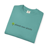 planet over plastic T-shirt | environmental tree slogan tee
