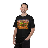 Jurassic Dink Pickleball Dinosaur Arcade Poster T-Shirt | Retro Video Game Shirt