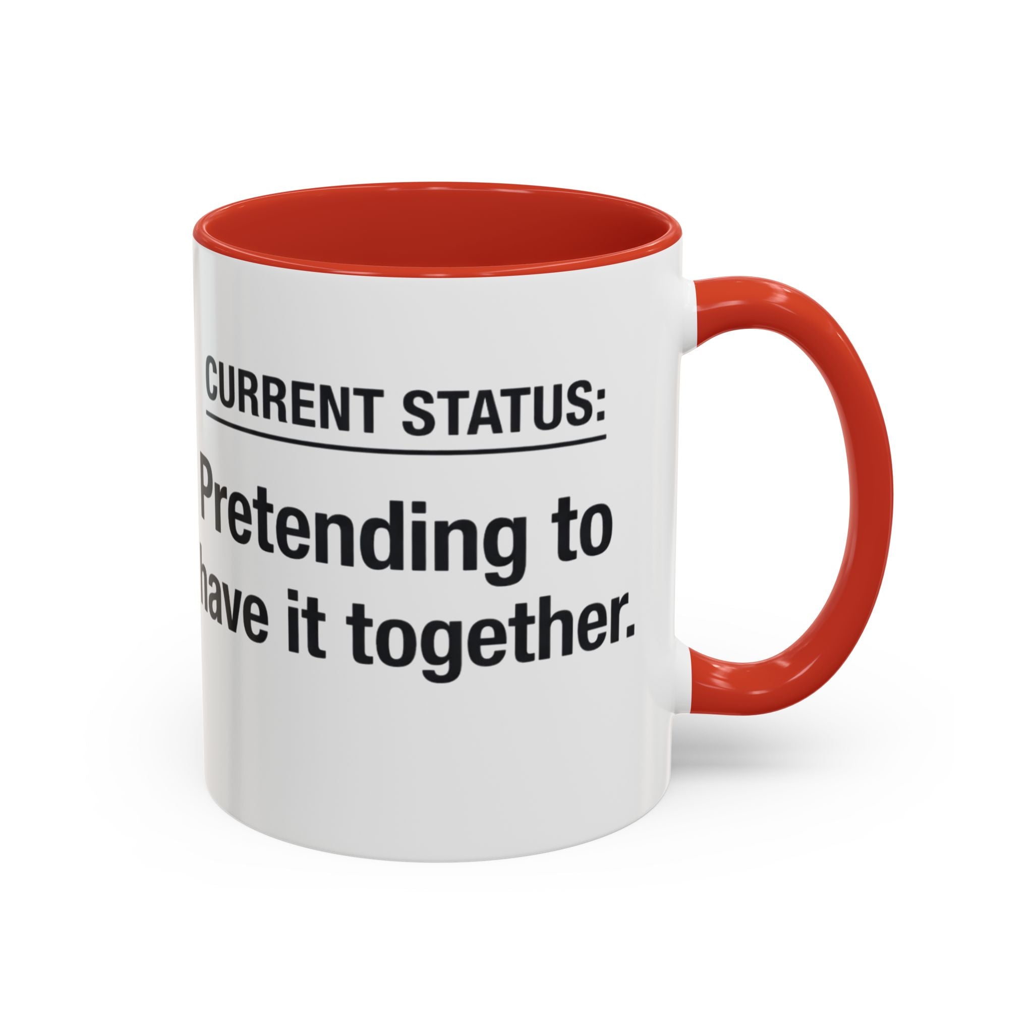 Current Status: Pretending to Have It Together mug | Accent Coffee Mug