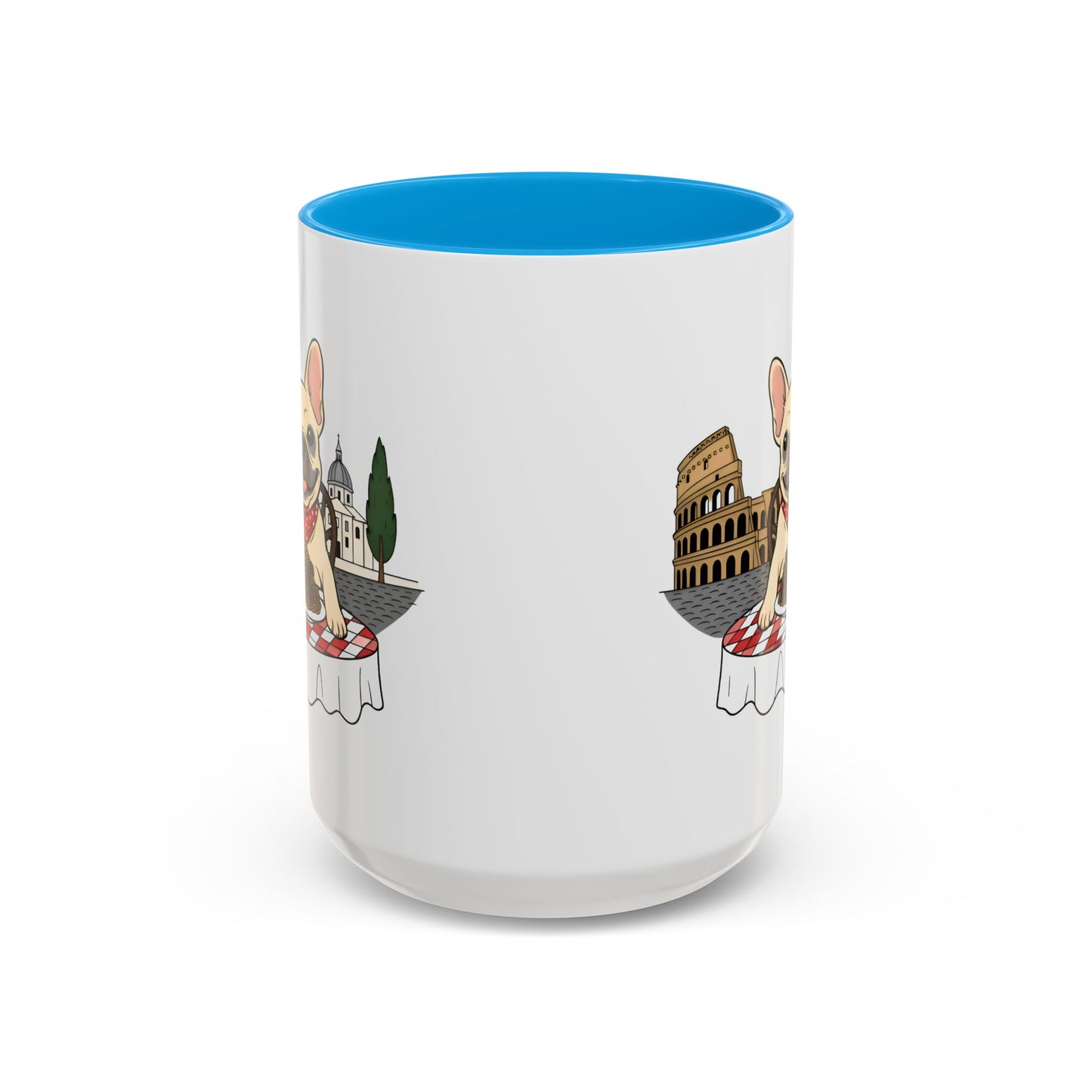 French Bulldog Pasta in Rome Mug | Ceramic Coffee Cup