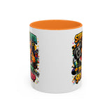 Straight Outta Meow The Kitty 90s Hip Hop Mug | Color Accent