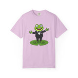 Funny Tuxedo Frog T-shirt | Frog on Lily Pad Amphibian Design