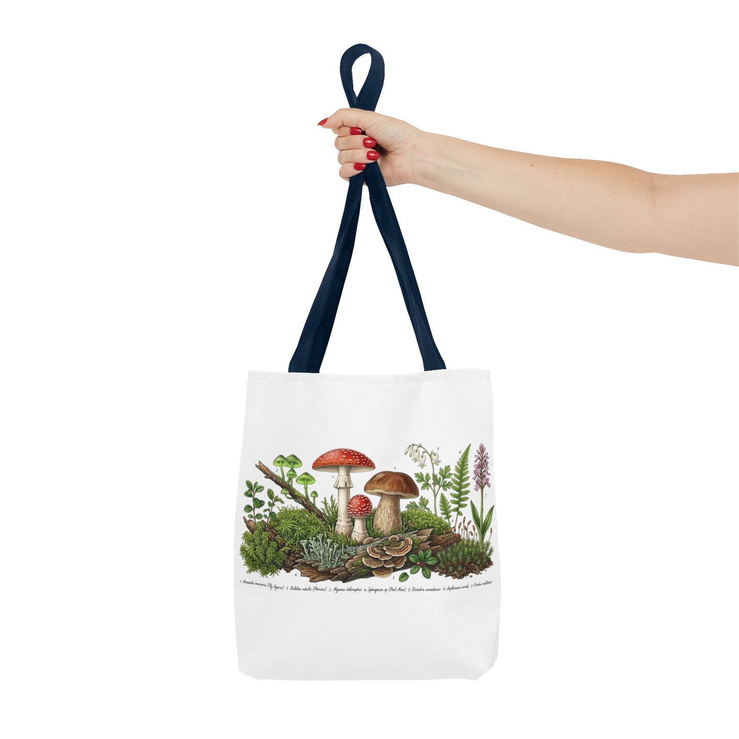 Vintage Mushroom Wildflower Specimen Study Tote Bag