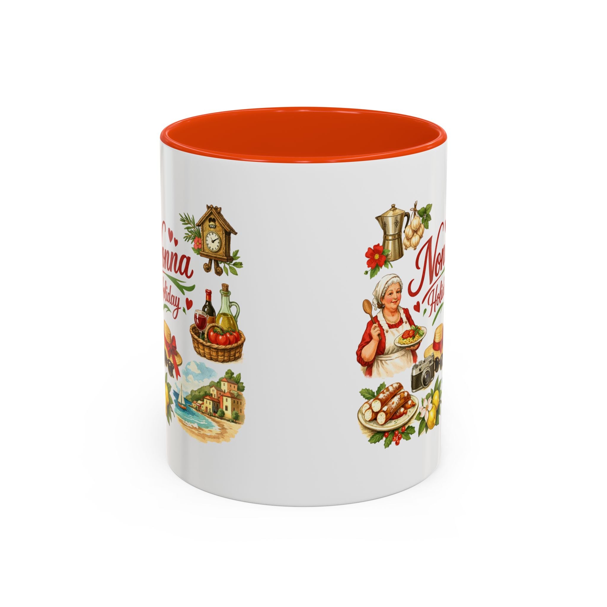 Nonna Holiday mug | Italian grandma kitchen design, vintage food icons