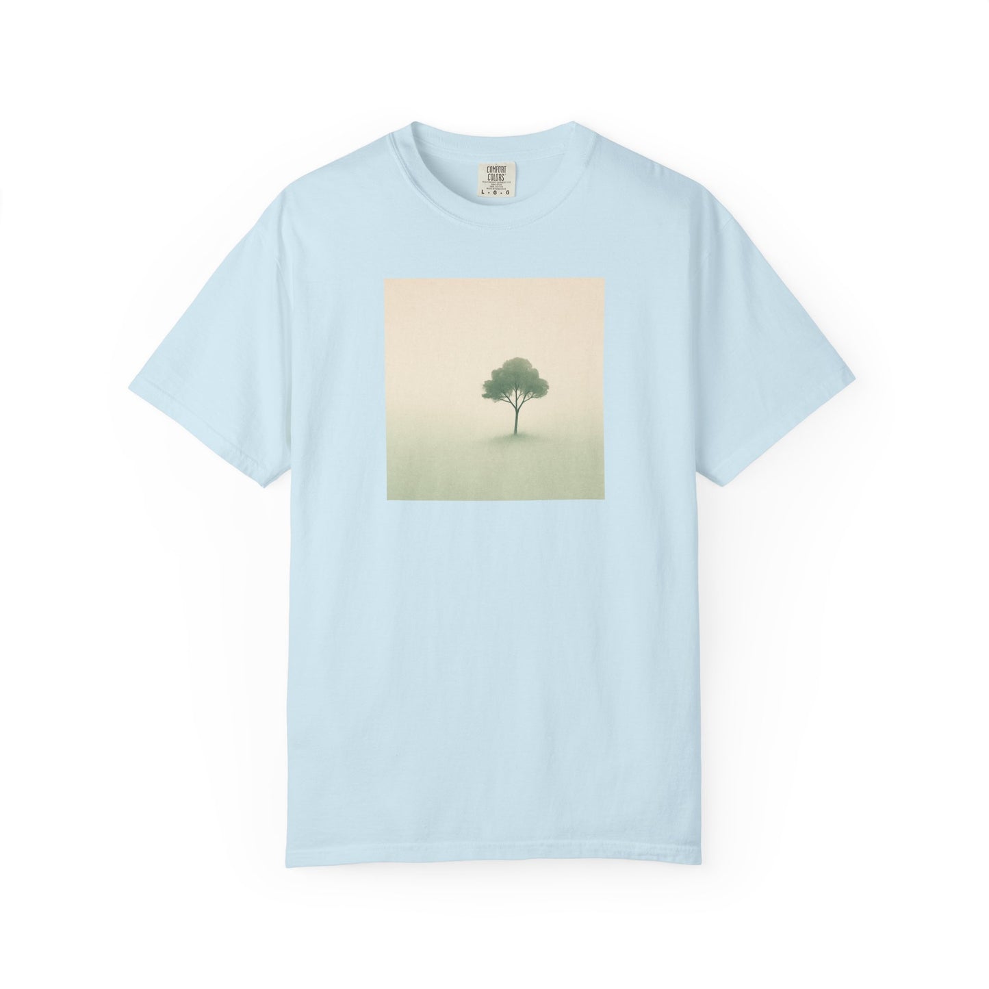 Solitary Tree Minimalist Artwork T-Shirt | Nature Square Print