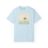 Solitary Tree Minimalist Artwork T-Shirt | Nature Square Print