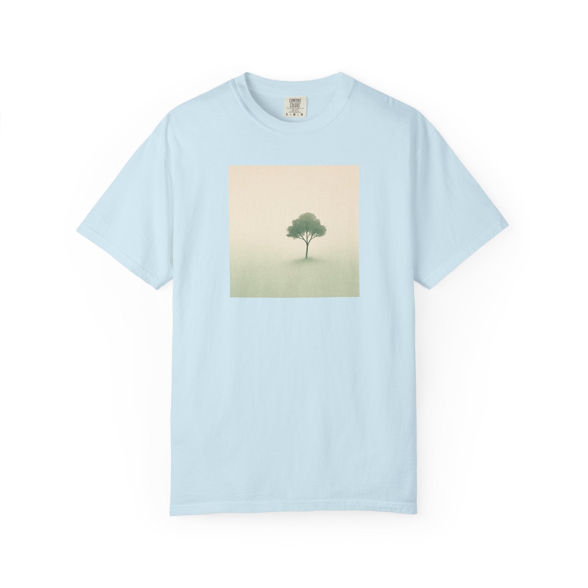 Solitary Tree Minimalist Artwork T-Shirt | Nature Square Print