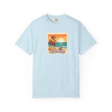 Capybara Patrol Sunset Surfing Capybara T-Shirt | Retro Beach Vibes