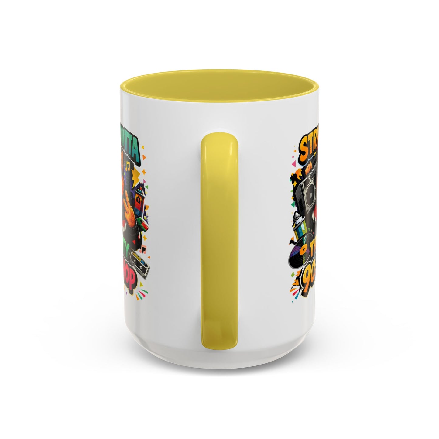 Straight Outta Meow The Kitty 90s Hip Hop Mug | Color Accent