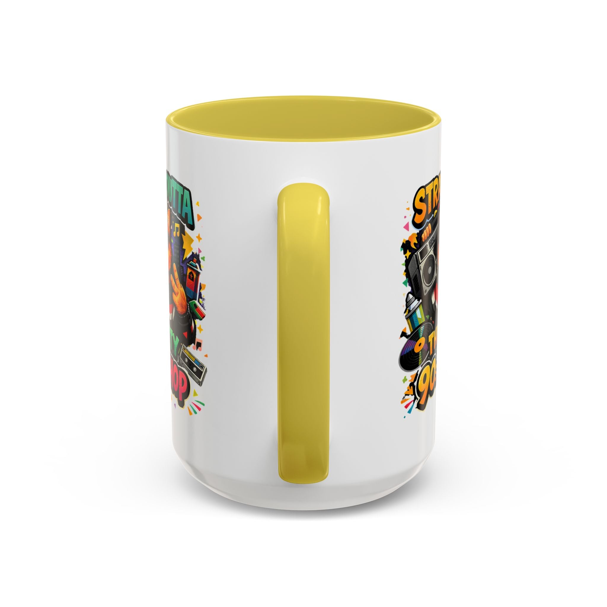 Straight Outta Meow The Kitty 90s Hip Hop Mug | Color Accent