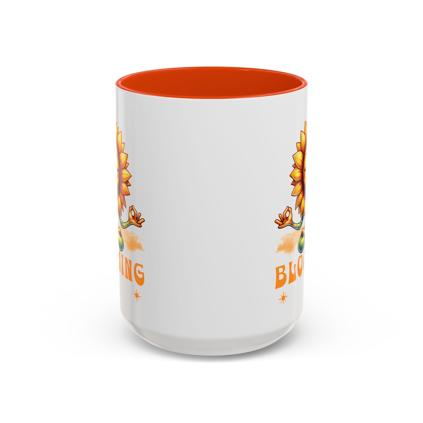 Blooming Sunflower Mug | Yoga Meditating Sunflower Ceramic Mug