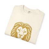 Golden Lion Head T-shirt | Minimal Animal Graphic Tee