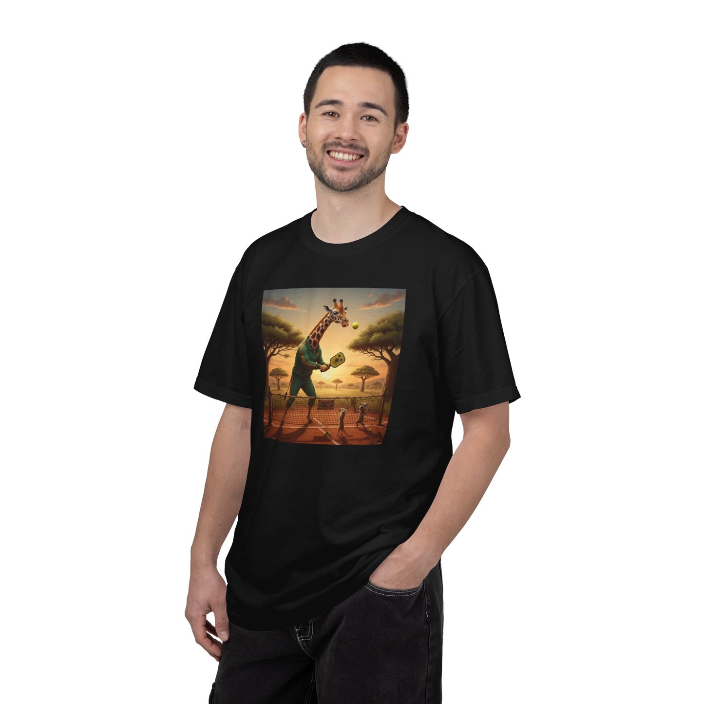 Long-Neck Larry  Pickleballer Unisex Garment-Dyed T-shirt