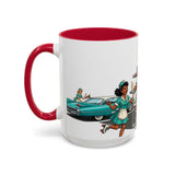 1950s Diner Scene Mug | Retro Car Hop Coffee Cup