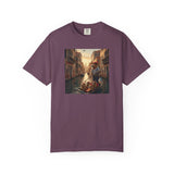 Capybara Venice Gondola Sunset T-shirt | Scenic Canal Travel Art