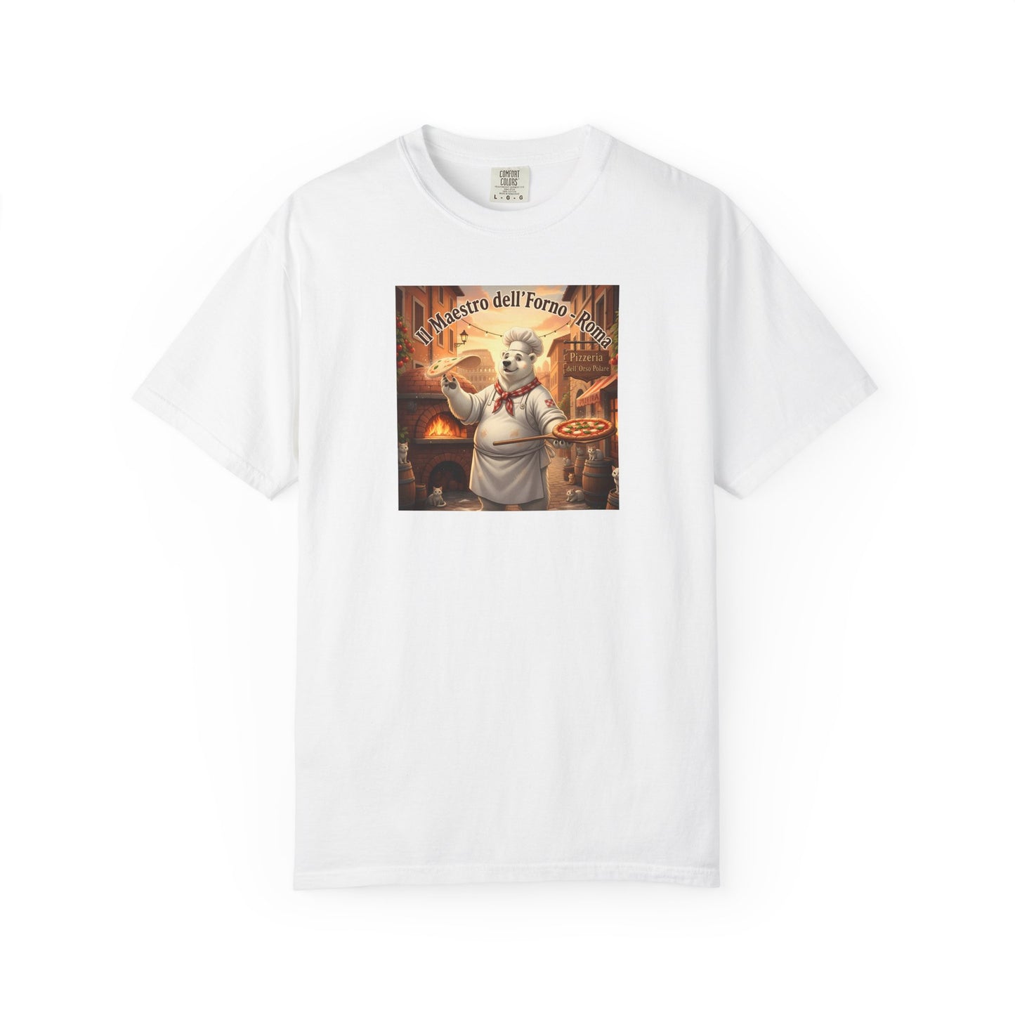 Polar Bear Italian Bakery Chef Pizza Maestro T-shirt | Vintage Pizzeria Illustration