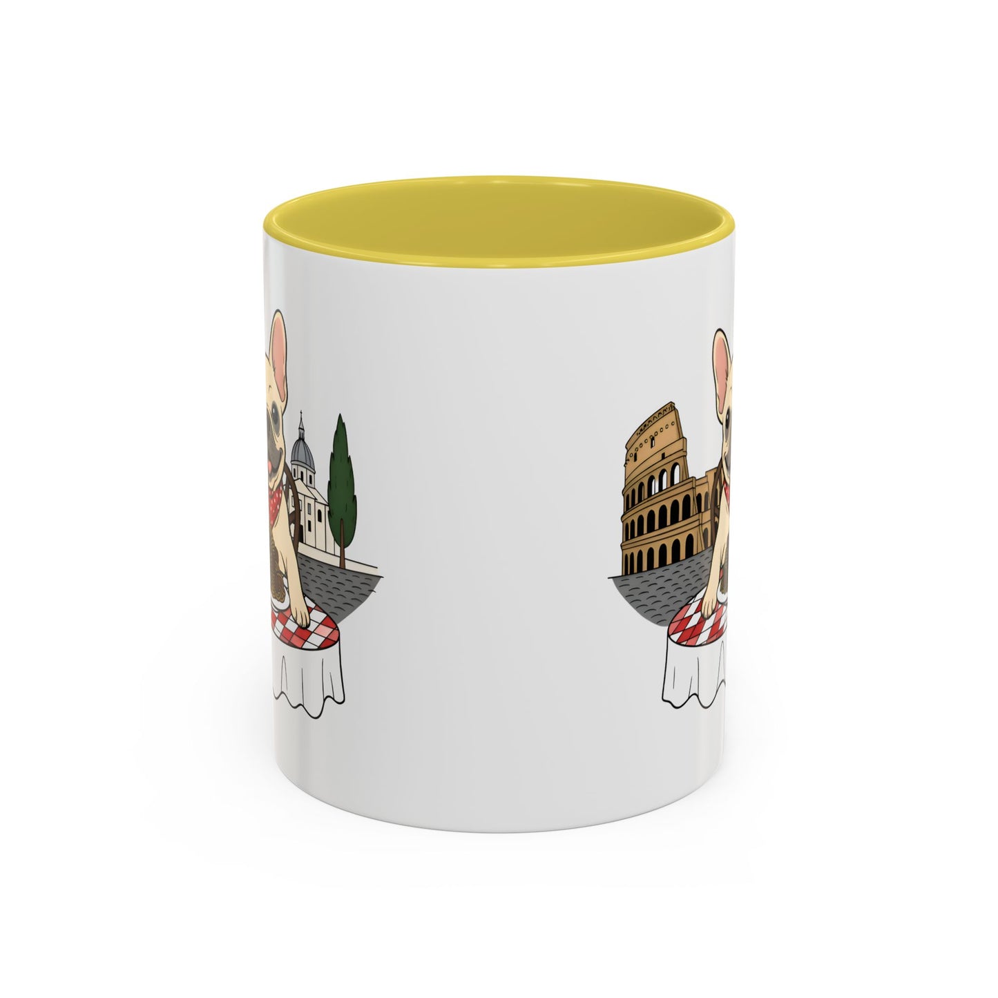 French Bulldog Pasta in Rome Mug | Ceramic Coffee Cup