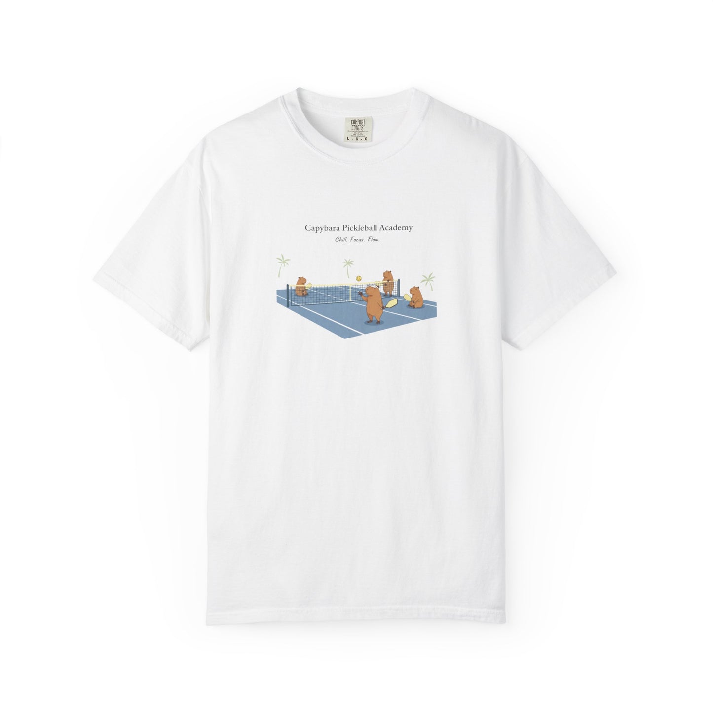 Capybara Pickleball Academy T-shirt | Capybara Cartoon Pickleball Design