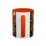 Rockstar Capybara with Guitar Mug | Color Accent Coffee Cup 11oz 15oz