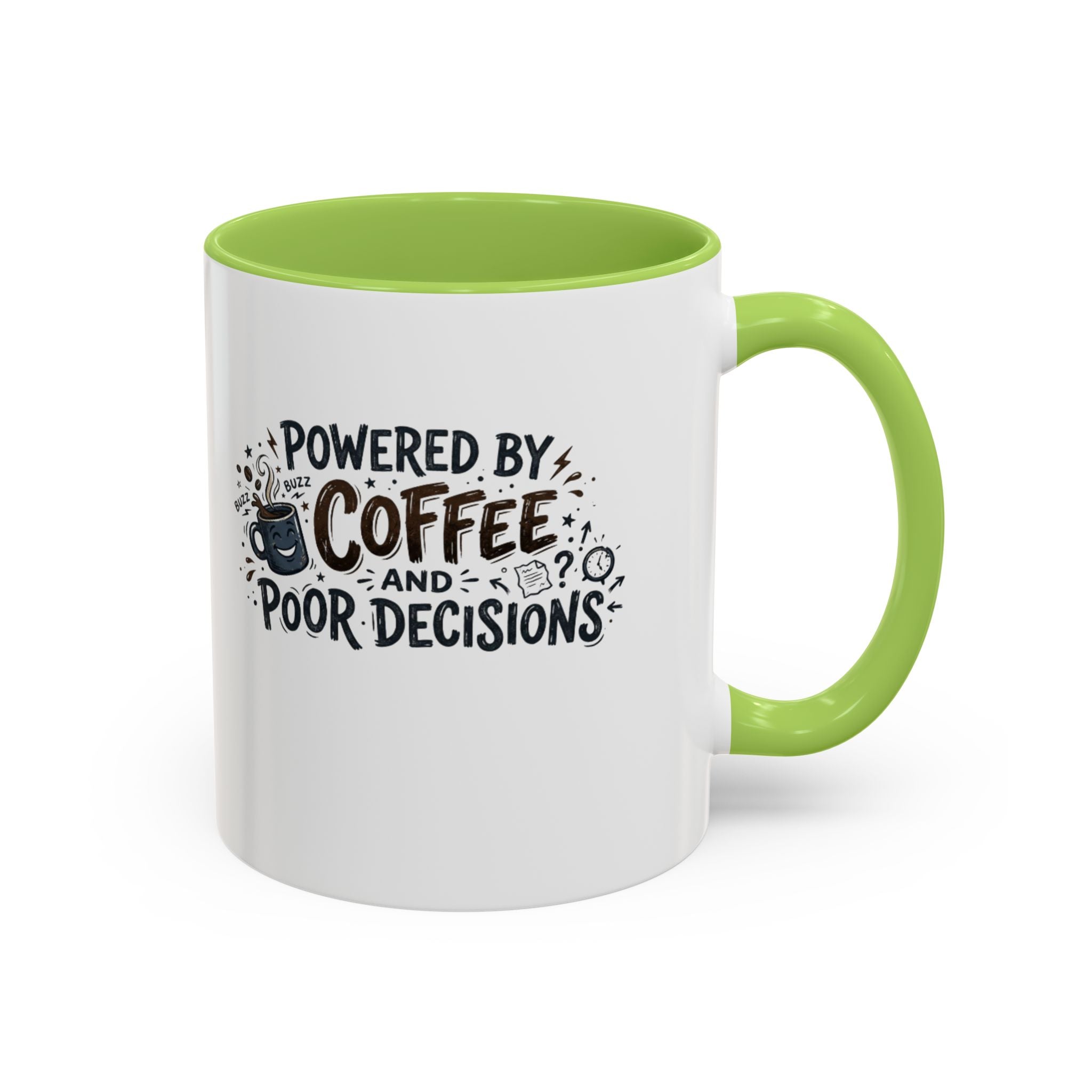 Powered by Coffee and Poor Decisions Mug | Accent Coffee Mug 11oz 15oz
