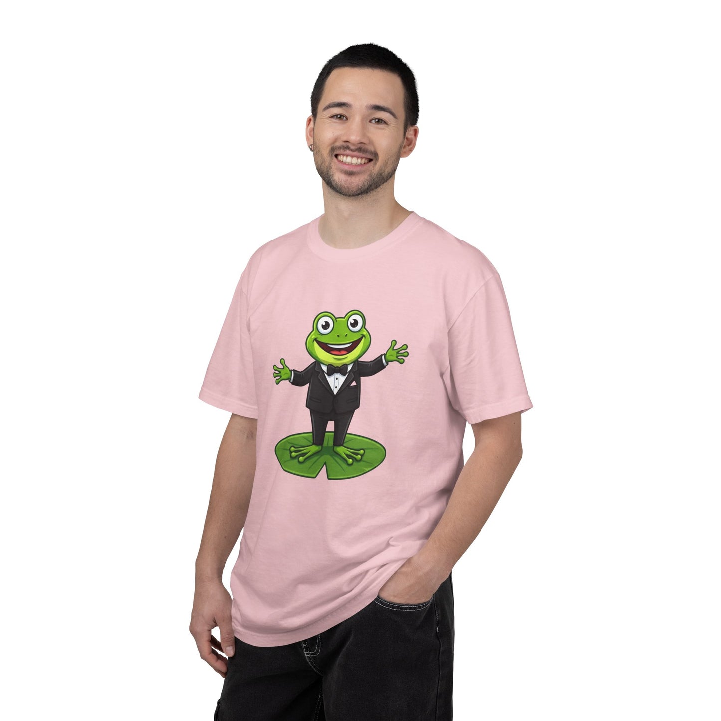 Funny Tuxedo Frog T-shirt | Frog on Lily Pad Amphibian Design
