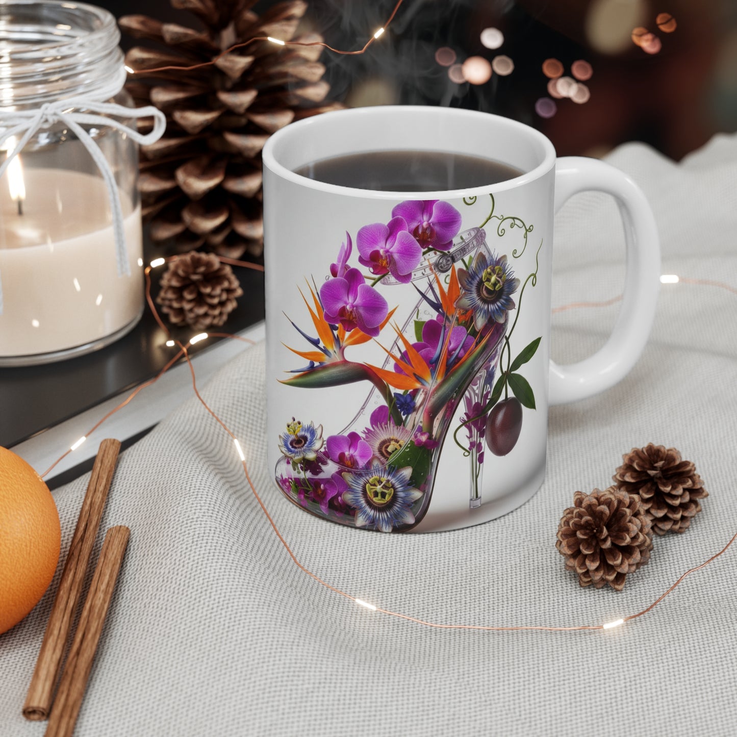 Floral Paradise Mug | Tropical Flower Coffee Cup