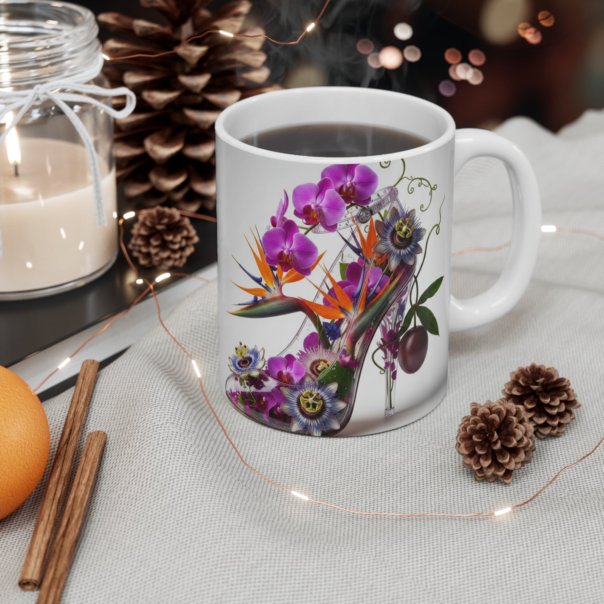 Floral Paradise Mug | Tropical Flower Coffee Cup