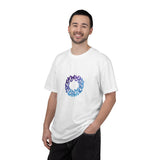 Blue Purple Butterfly Wreath T-shirt | Floral Circle Tee