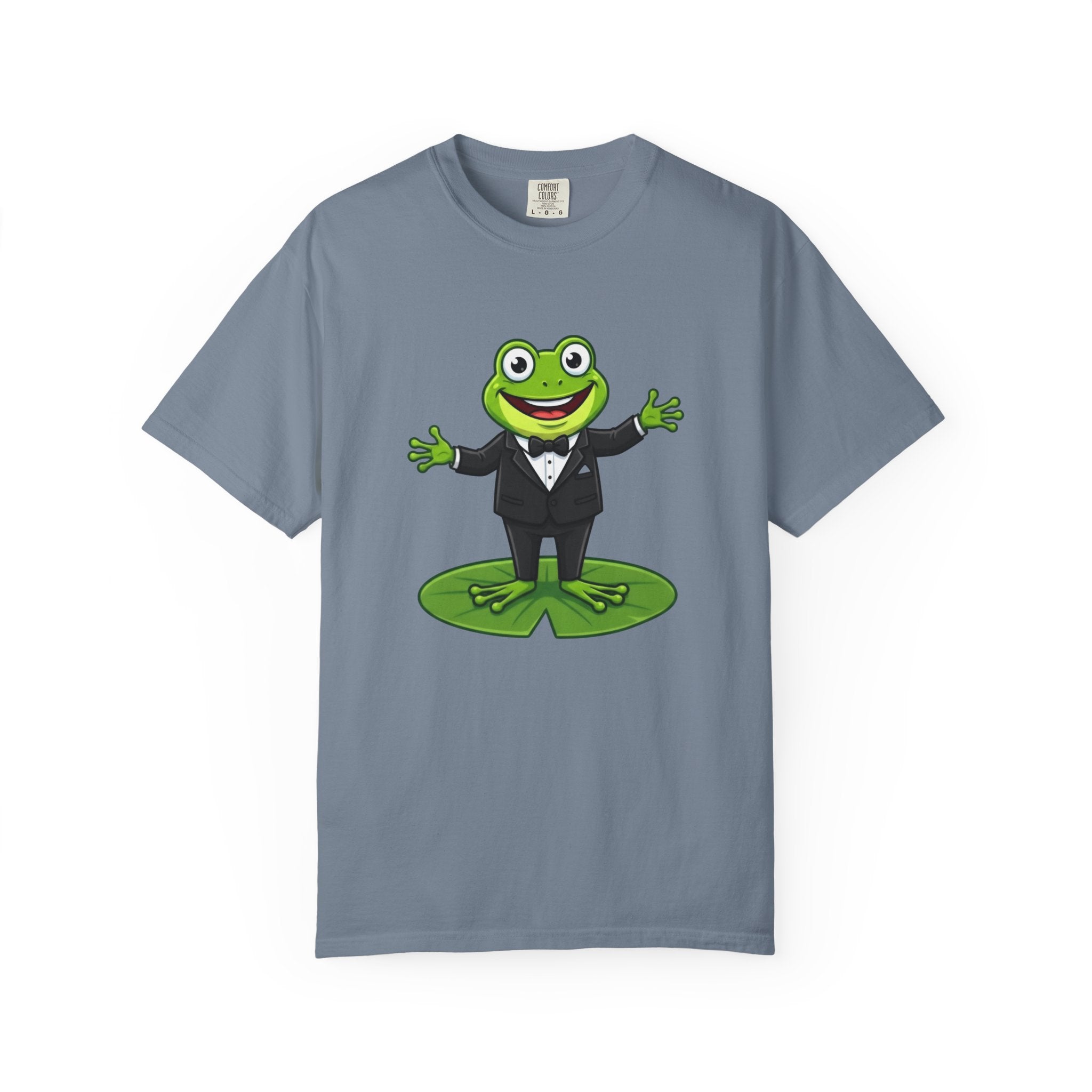 Funny Tuxedo Frog T-shirt | Frog on Lily Pad Amphibian Design