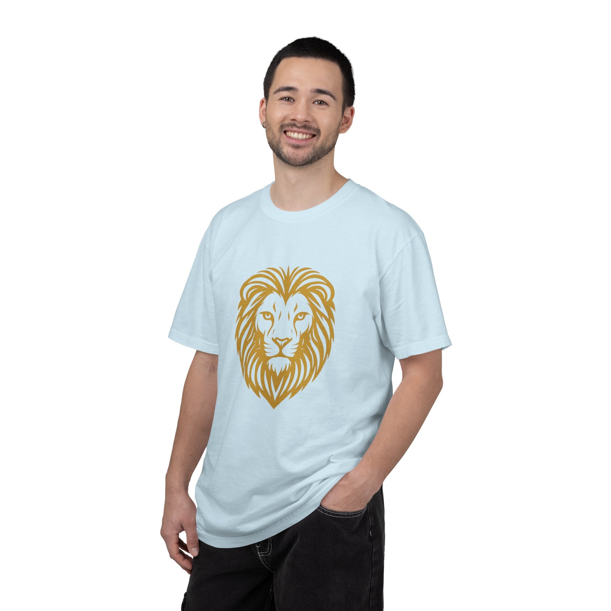 Golden Lion Head T-shirt | Minimal Animal Graphic Tee