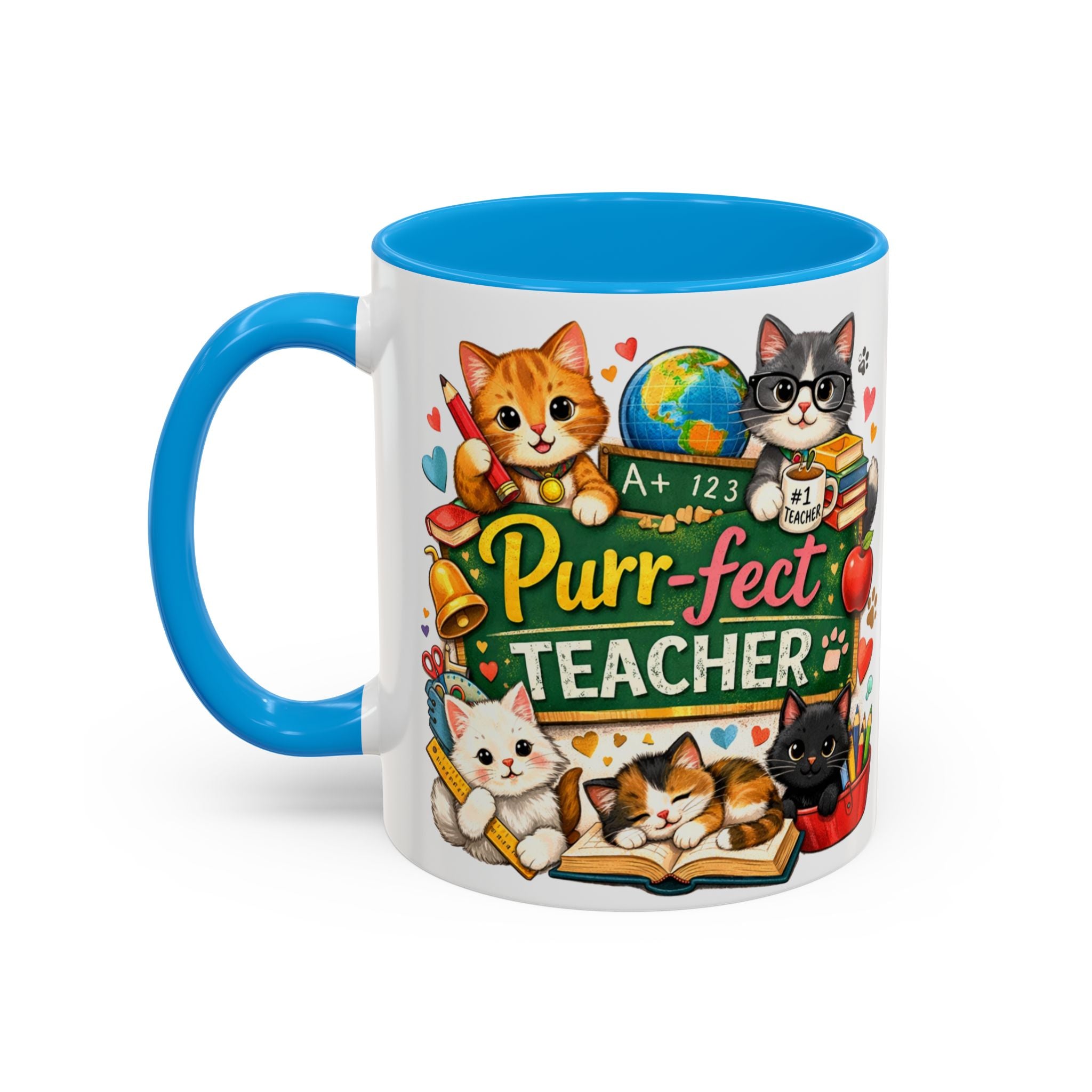 Purr-fect Teacher Mug | Cat Classroom Design, 11oz or 15oz