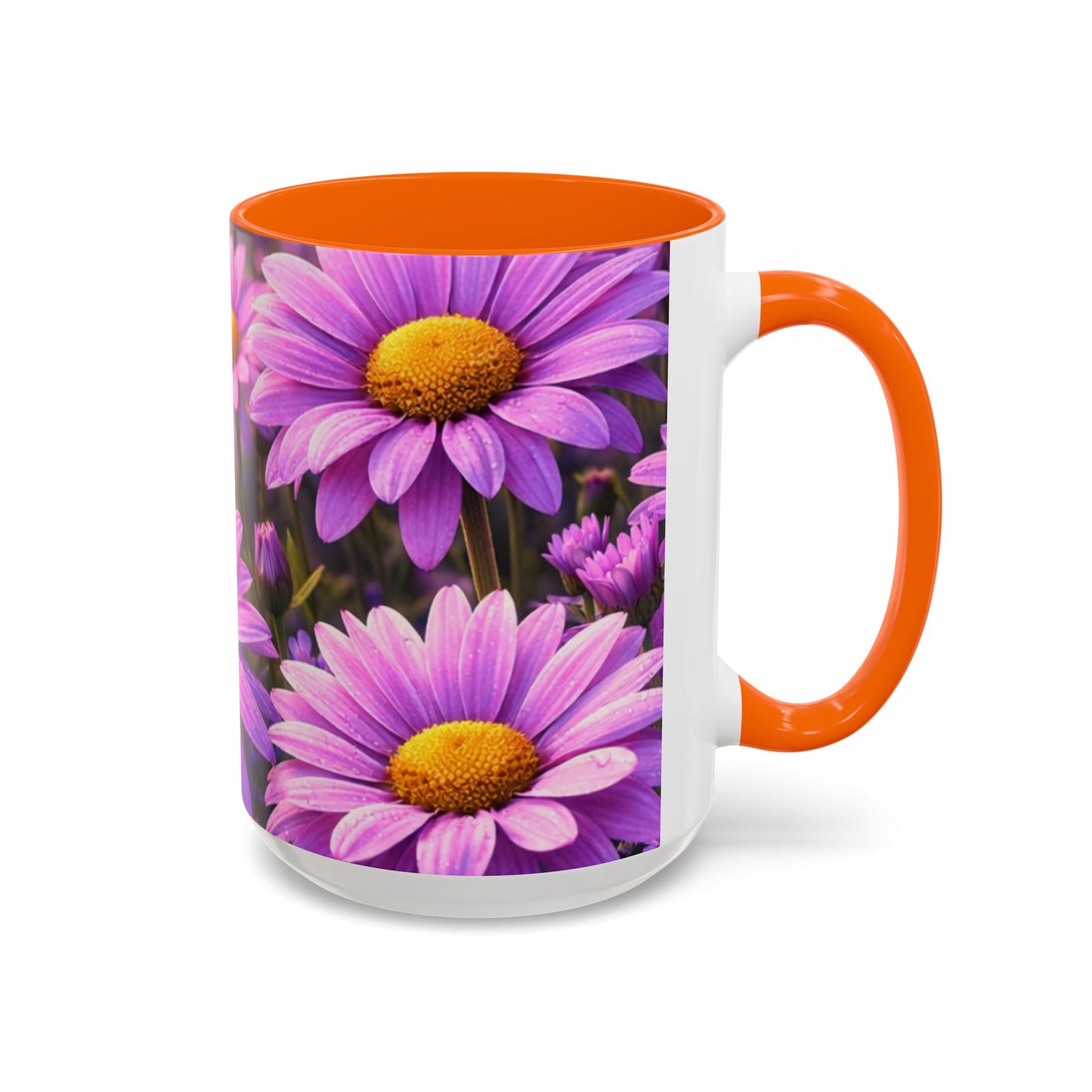 Purple Daisy Floral Mug | Accent Coffee Mug 11oz 15oz