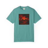 Red Desert Sunset T-shirt | Cactus Landscape, Moody Western Scene