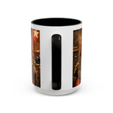 Rockstar Capybara with Guitar Mug | Color Accent Coffee Cup 11oz 15oz