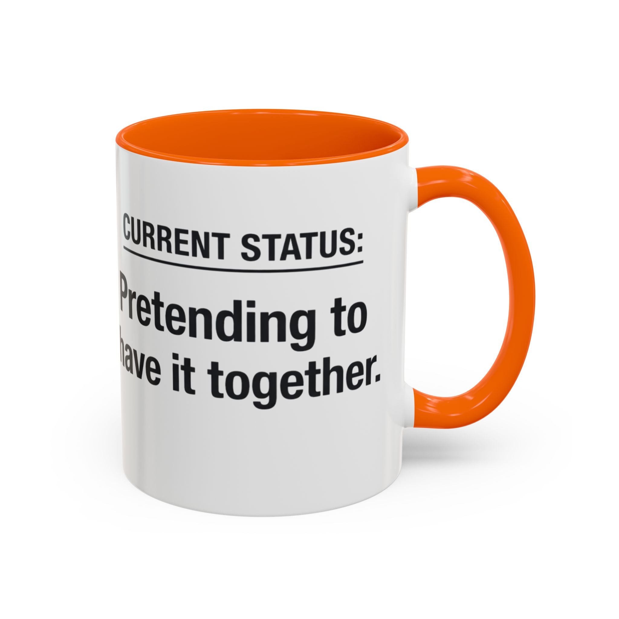 Current Status: Pretending to Have It Together mug | Accent Coffee Mug